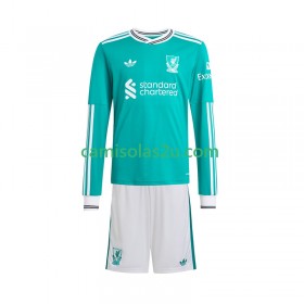 Camisolas de futebol Liverpool Criança Equipamento 3ª 2025/26 Manga Comprida